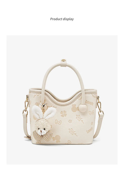 Damen Handtasche Aus PU-Leder Im Bucket-Stil Mit Crossbody Design