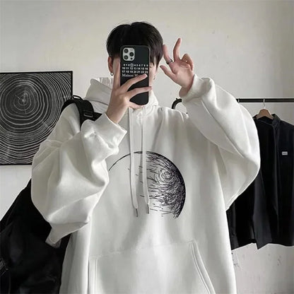 Herren Hoodie mit Anime Grafik im Hip Hop Stil für die Herbstmode