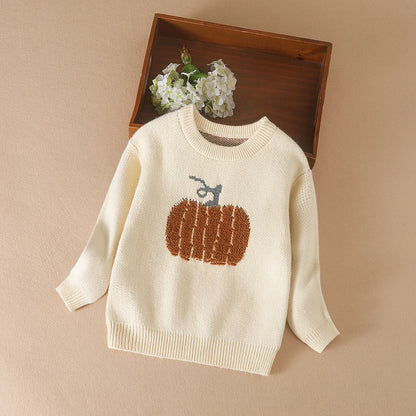 Baby Mädchen Pullover Herbst lange Ärmel Strickwaren Kinder Kürbis Kleidung Mädchen Halloween Outfit