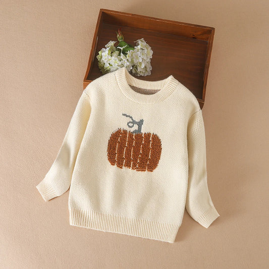 Baby Mädchen Pullover Herbst lange Ärmel Strickwaren Kinder Kürbis Kleidung Mädchen Halloween Outfit
