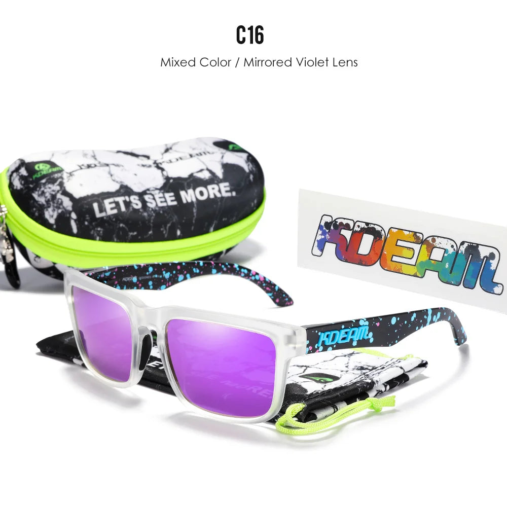 Sonnenbrille quadratisch polarisiert lässig Outdoor Unisex Pärchen neues Paket