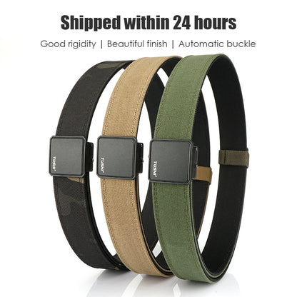 VATLY Hard EDC Tactical Gürtel Herren Nylon Rigid Automatik-Schnalle