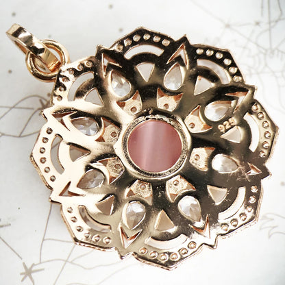 Damen-Anhänger Hand Fatima Chakra Lotus Bohemia aus Sterlingsilber