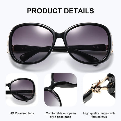 Damen-Sonnenbrille oval Fuchs-Stil polarisiert UV400 photochrom