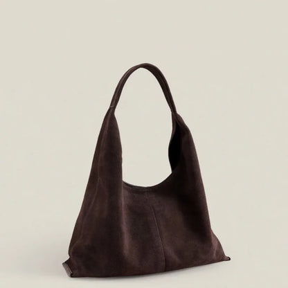 Wildleder Hobo Schultertasche Naturleder | Große Crescent