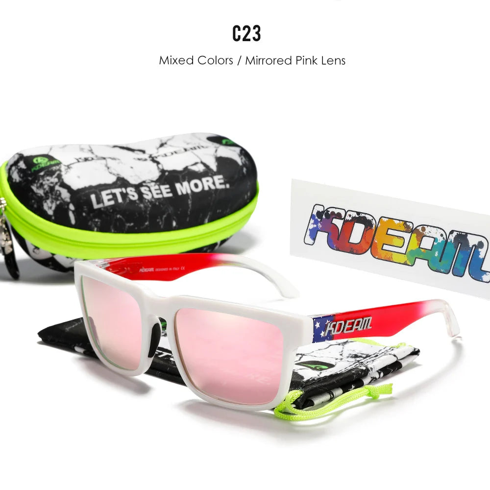 Sonnenbrille quadratisch polarisiert 37 Farben UV400 lässig Outdoor Unisex