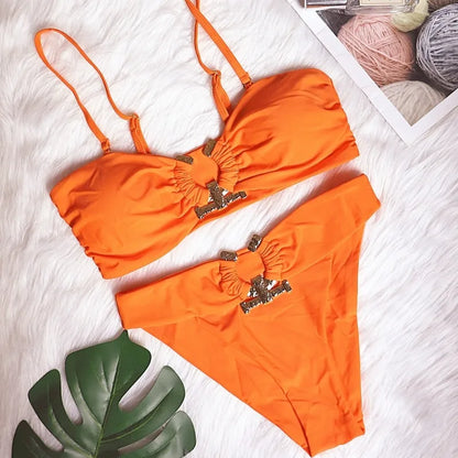 Dreiteiliges Damen-Bikini-Set im brasilianischen Stil – ideal für Strand und Pool