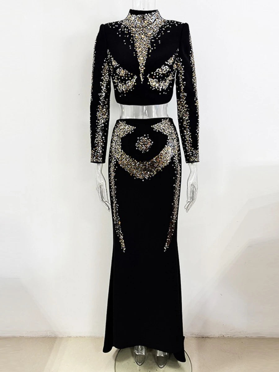 Elegantes ärmelloses Damen-Minikleid mit V-Ausschnitt und Kettendetails im Patchwork-Design