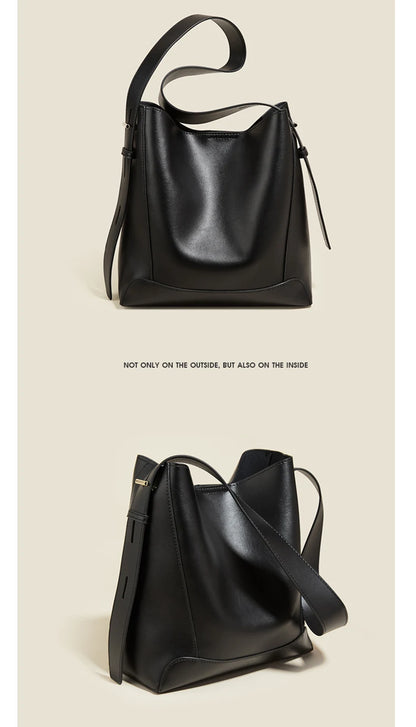 Damen Schultertasche aus Leder im klassischen Stil Große Tote für Büro