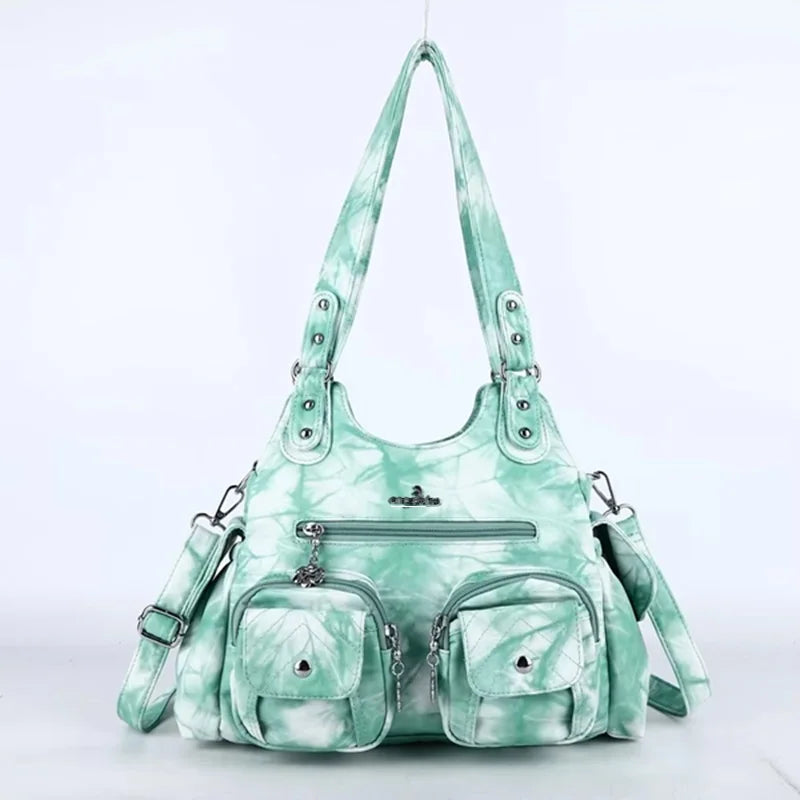 Damen-Handtasche Mit Viel Stauraum Und Mehrfachfächern Aus PU-Leder Für Alltag Und Freizeit
