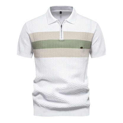 Premium Herren Poloshirt Atmungsaktiv Kühlend Gerippt