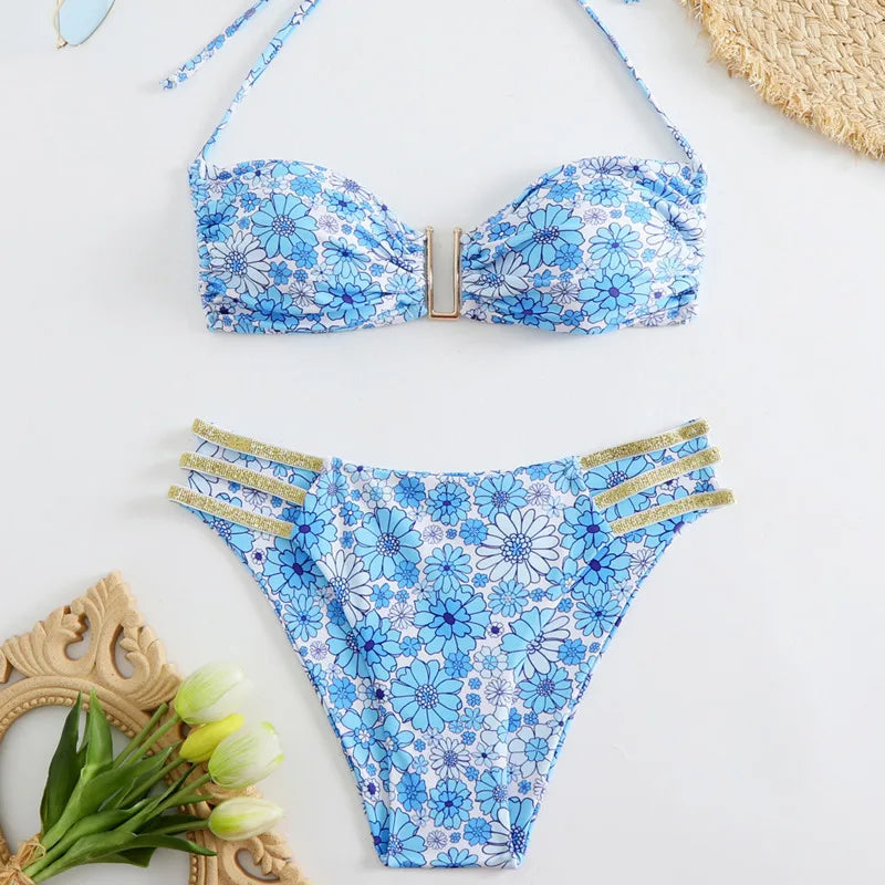 Sexy Push-Up-Bikini-Set für Damen – Brasilianischer Stil für Strand und Pool