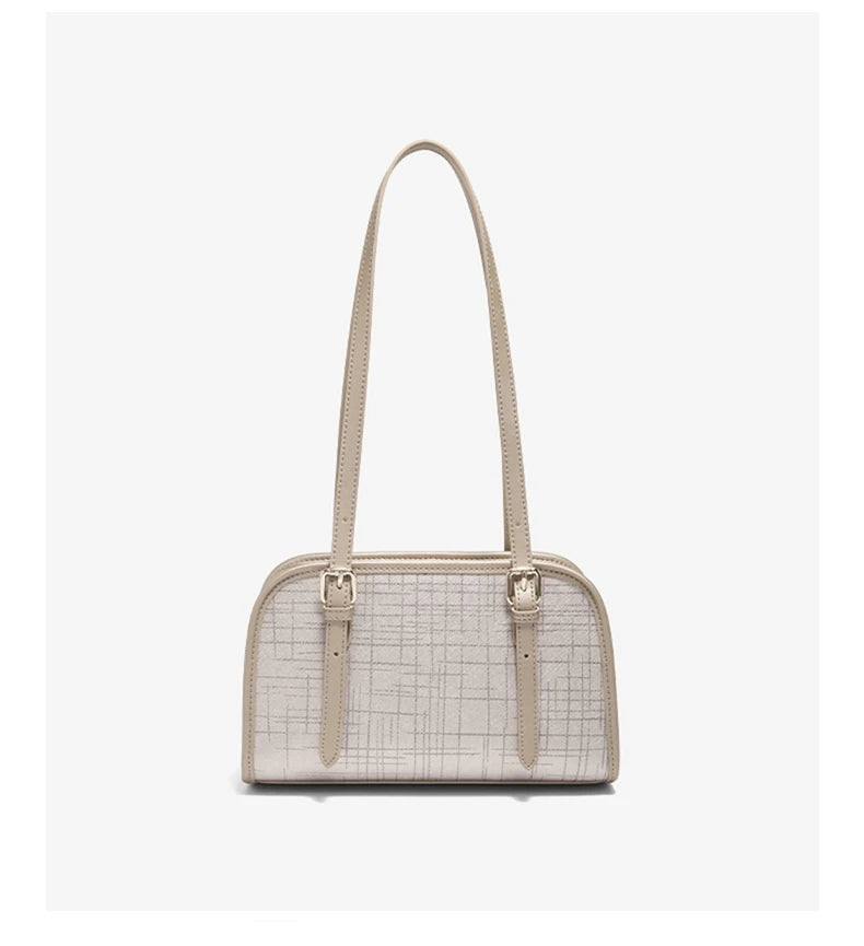 Schultertasche Aus Spaltleder Im Neuen Design Luxuriöse Satchel