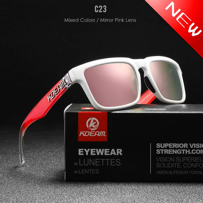 Sonnenbrille quadratisch polarisiert Angeln Lifestyle Spiegel Hartbox Unisex