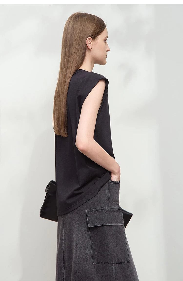 Damen T-Shirt mit Rundhalsausschnitt und besticktem lockeren Design für den Sommer