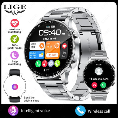 Herren und Damen Smartwatch mit IP68 wasserdichter Funktion und Bluetooth-Anruf
