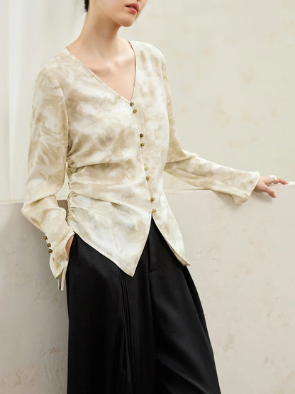 Damen Vintage T-Shirt mit Kontrastnähten und Rundhalsausschnitt – Lässiger Schnitt aus atmungsaktivem Baumwollmix für einen schicken Freizeitlook