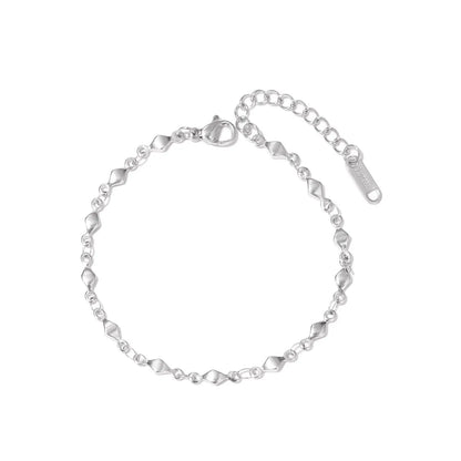 Damen-Gliederarmband geometrisch aus Edelstahl