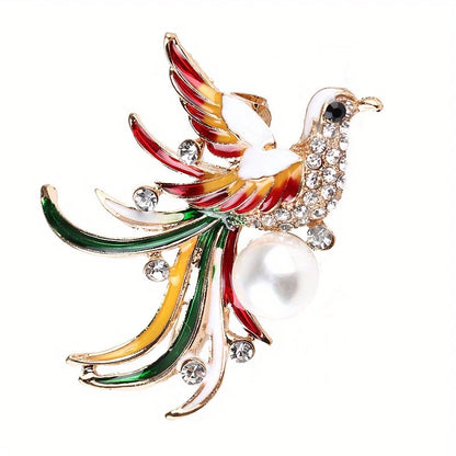 Brosche Vogel Kristall Strass Luxus Klassisch Party Mantel Damen