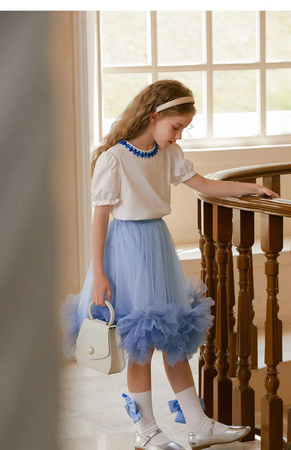 Elegantes Mädchen-Sommerkleid in Lila für Partys und Hochzeiten – Blumenkleid mit luxuriösem Design, ärmelloses Kleid in Khaki Beige für Kinder von 3 bis 14 Jahren.