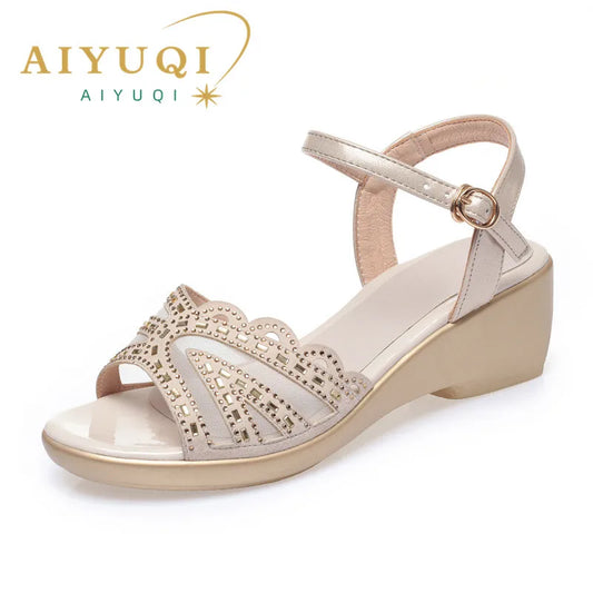 Damen Sandalen Römisch Wasserbohrer Casual