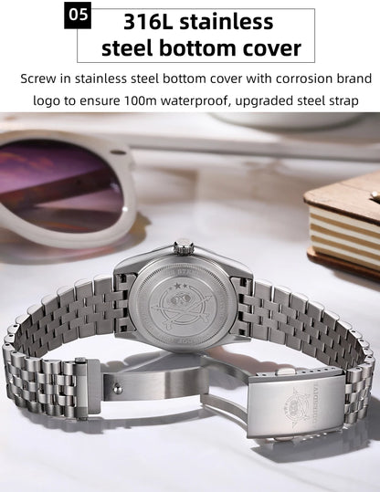 Herren-Quarzuhr mit Jubilee-Armband und Saphirglas