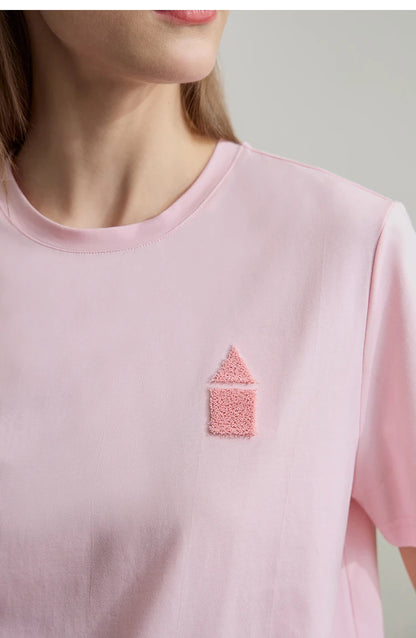 Damen T-Shirt aus Eisprozellan mit Rundhalsausschnitt und antibakteriellen Eigenschaften