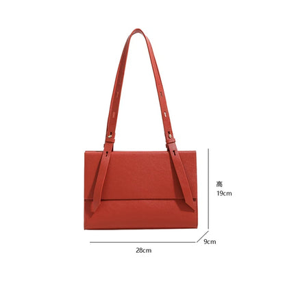 Schultertasche Aus Kuh-Spaltleder In Rot | Elegant