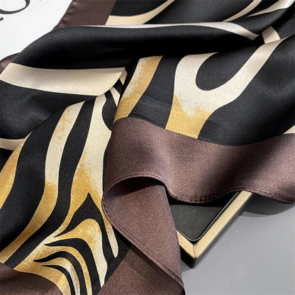 Damen Seidenschal quadratisch 70cm Halstuch Bandana Hijab Pashmina