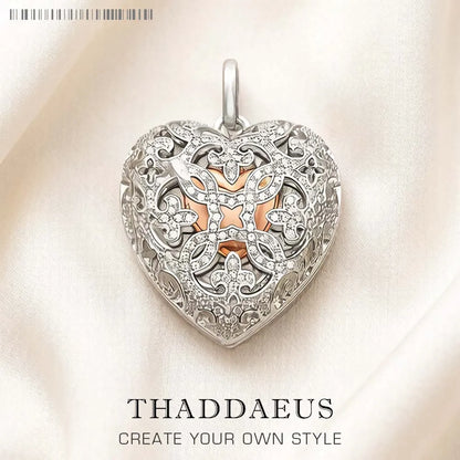 Damen-Charm-Anhänger Herz-Medaillon Glamour II aus Sterlingsilber
