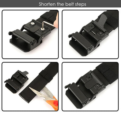 Herren-Taktischer Nylon-Gürtel Verstellbar mit Automatik-Schnalle 4,3 cm Breite Alltagsseinsatz