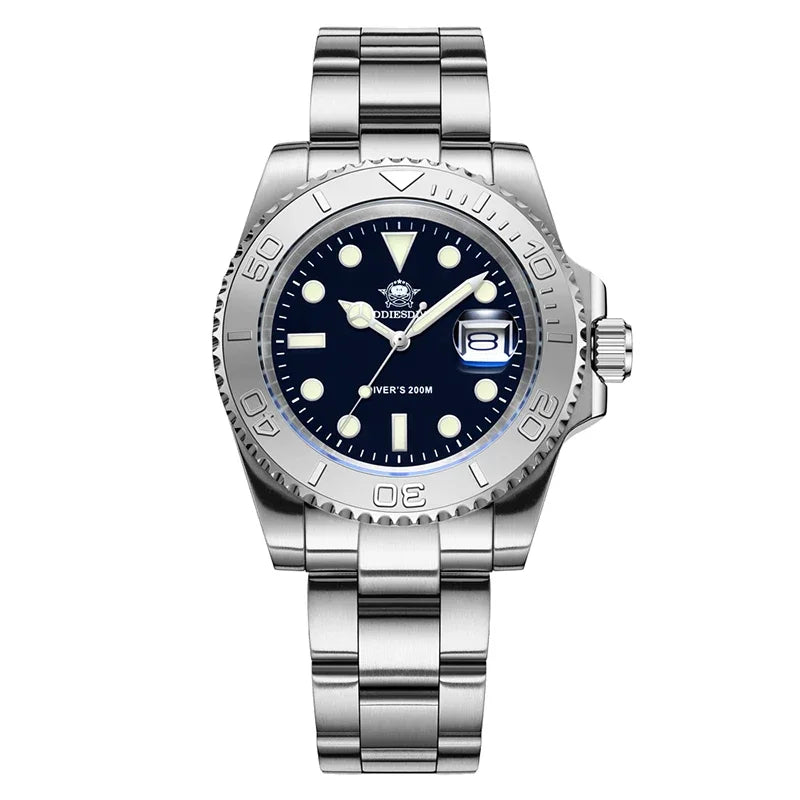 ADDIESDIVE 41mm reloj hombre Watch For Men 20Bar Diving 316L Stainless Steel Montre Homme BGW9 Super Luminous Quartz Watches