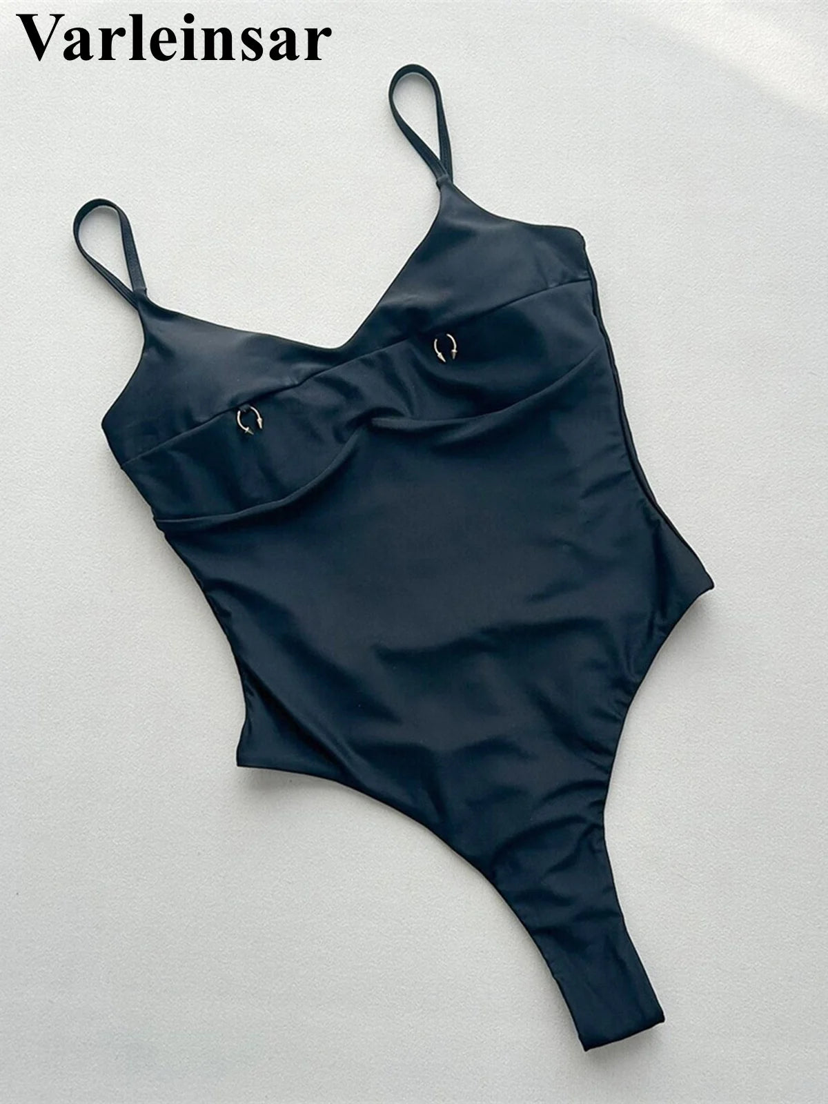Damen Badeanzug Micro Tanga Bügel rückenfrei hoher Beinausschnitt Monokini