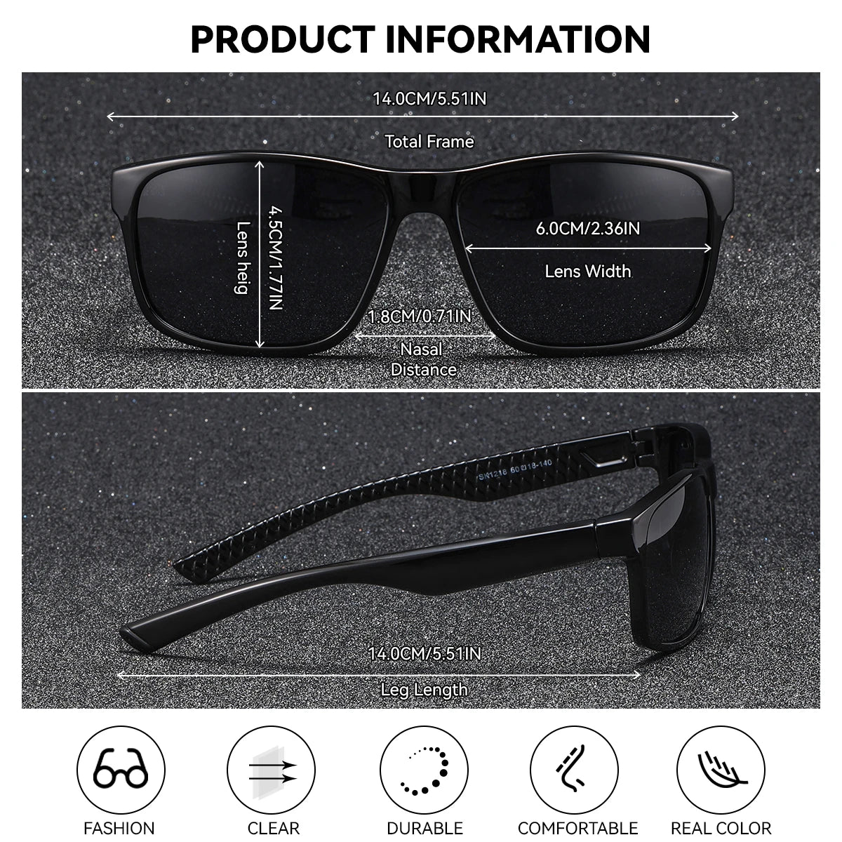 Sonnenbrille Sport leicht TAC UV400 polarisiert ästhetisch Geschenk