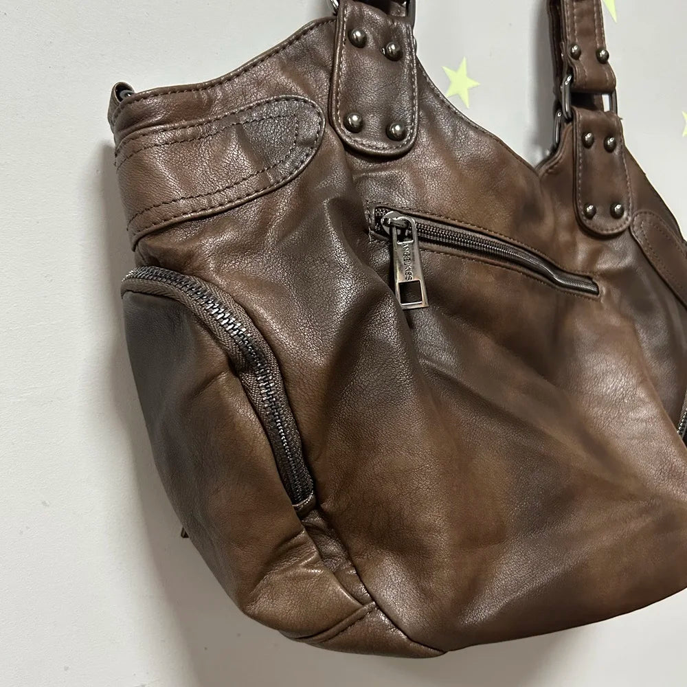 Damen-Schultertasche Großes Fassungsvermögen Mit Reißverschluss Und Mehreren Innenfächern