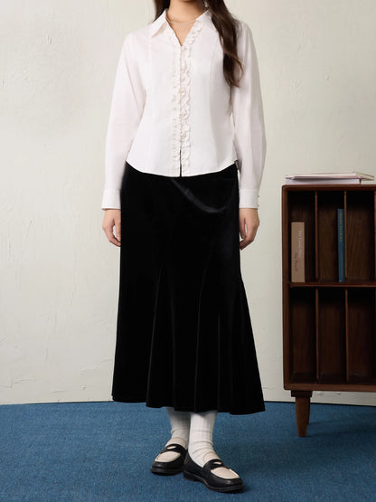 Sommerliches Damen-Temperament-Shirt mit V-Ausschnitt im französischen Stil – vielseitig kombinierbar und locker geschnitten