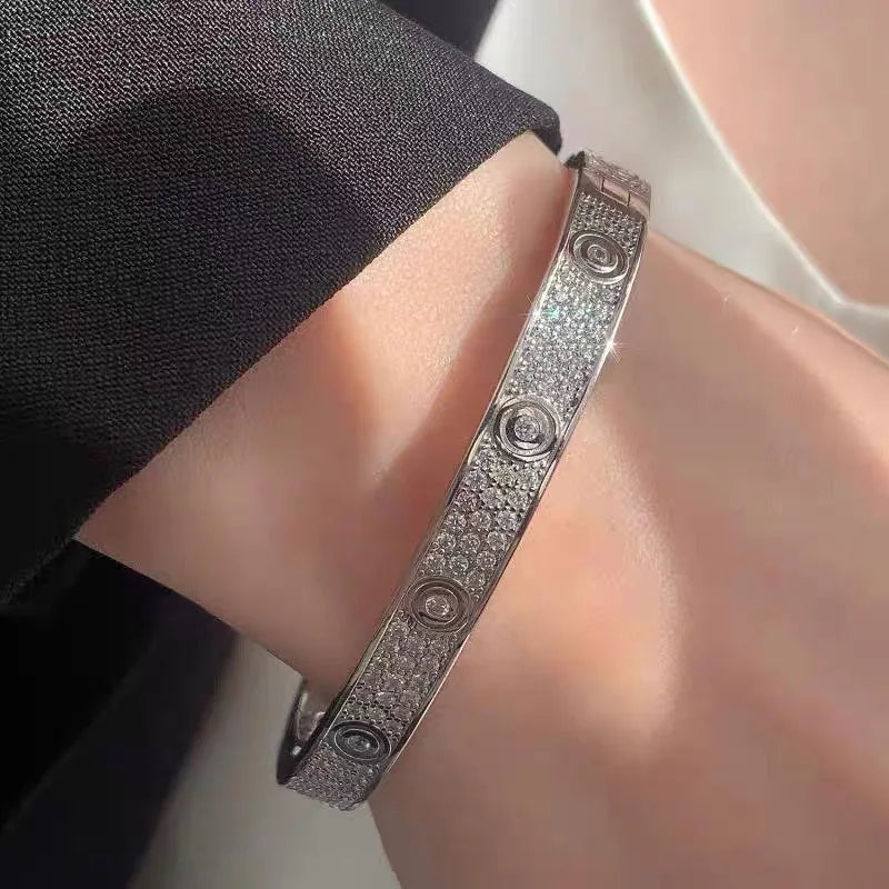 Damen-Schmuckset Ring und Armreif mit Moissanit