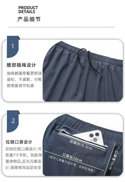 Modische Herren-Sommerhose mit Schnürung und großen Taschen – trendige Shorts in Übergröße für junge Männer