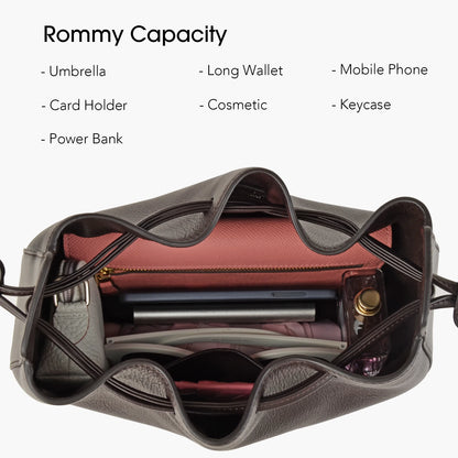 Natur Kalbsleder Damen-Handtasche | Kordelzug Dumpling-Form