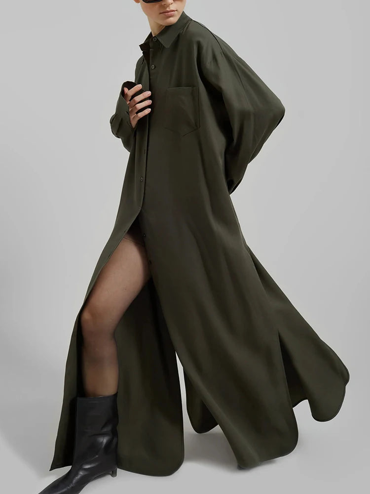 Eleganter Damen-Tunikablazer mit Reverskragen und langen Ärmeln im Patchwork-Design – ideal für die Straße