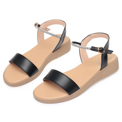 Damen Römische Sandalen Offene Zehen Flach