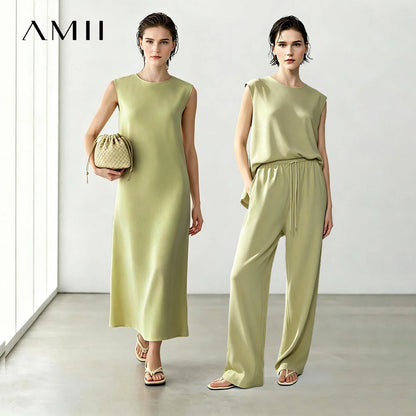 Elegantes Damen Chiffon Outfit Mit Flexibler Faltenhose