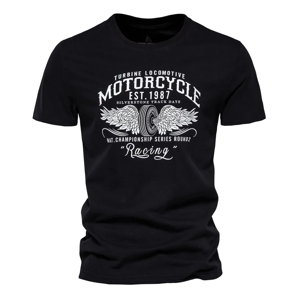 Herren T-Shirt aus Baumwolle mit hochwertigem Druck im lässigen Stil
