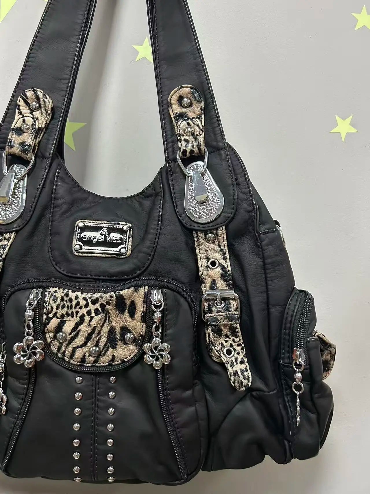 Damen-Schultertasche aus PU-Leder großes Fassungsvermögen ideal für Alltag und Reisen