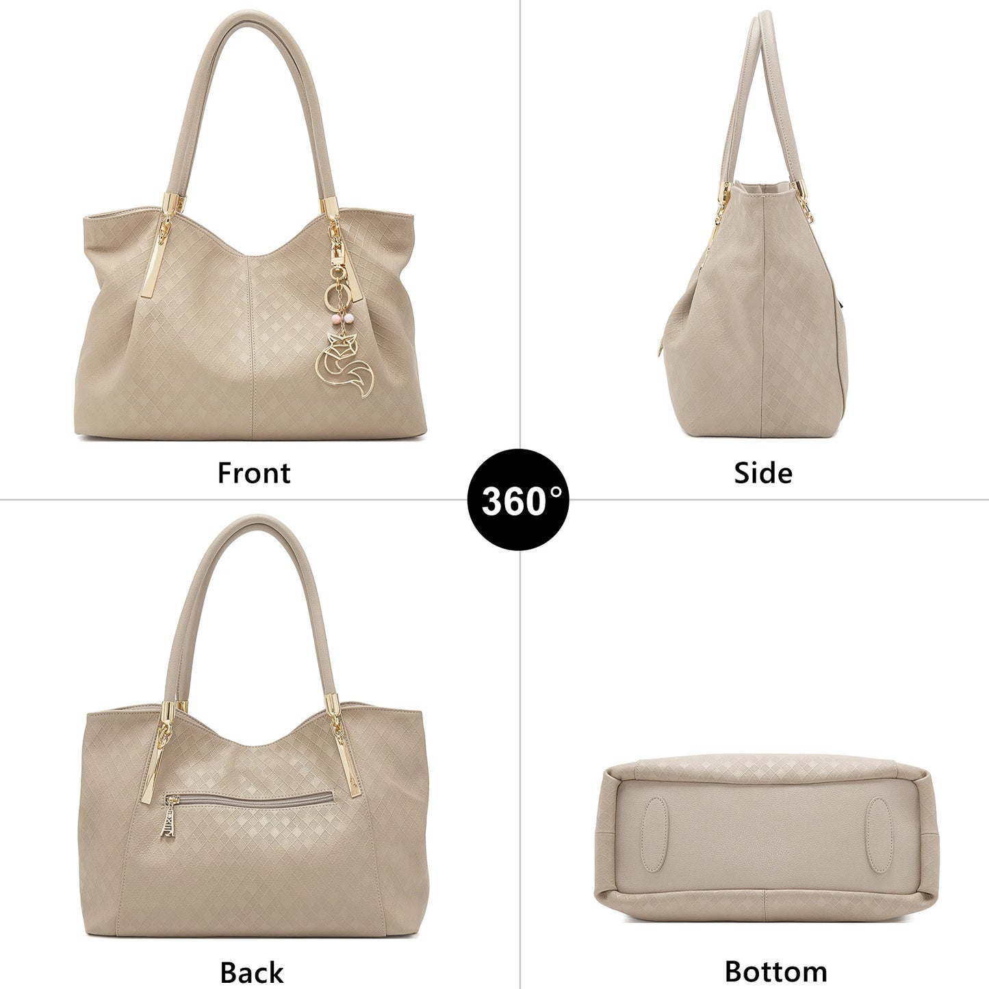Damen Schultertasche aus Genuine Leather im eleganten Stil