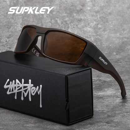 Sonnenbrille Reitstil Rechteck polarisiert UV400 Unisex Geschenk