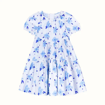 Prinzessinnen-Kleid für Mädchen in Lila mit Patchwork-Design – Sommermode für Kinder von 3 bis 14 Jahren