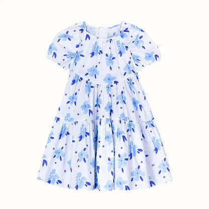 Prinzessinnen-Kleid für Mädchen in Lila mit Patchwork-Design – Sommermode für Kinder von 3 bis 14 Jahren