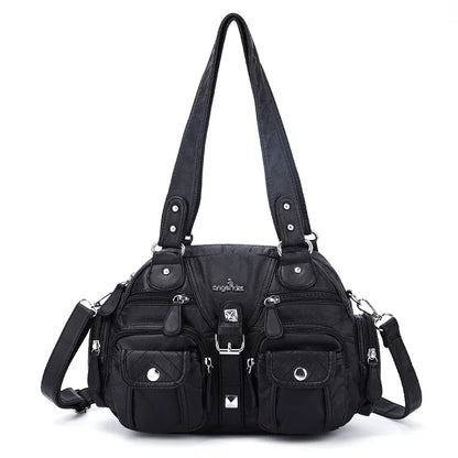 Damen-Handtasche Vintage Satchel Top-Handle aus PU-Leder Mit Innenfach und Ideale Geschenkidee