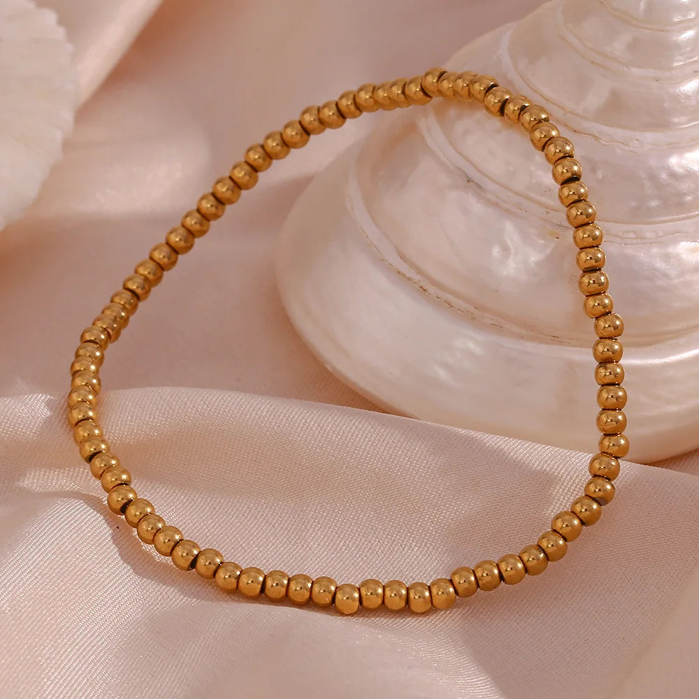 Damen-Perlenarmband mit Farbverlauf aus Edelstahl